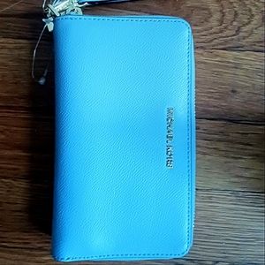 Michael Kors Jet Set Lg Wallet in Pale Blue